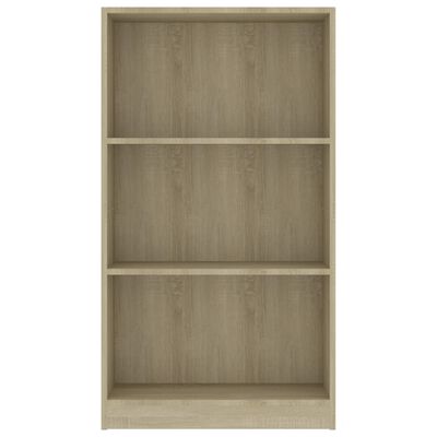 vidaXL 3-Tier Book Cabinet Sonoma Oak 23.6"x9.4"x42.5" Chipboard