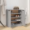 vidaXL Shoe Cabinet Grey Sonoma Engineered Wood Medium Doors