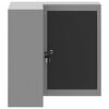 vidaXL Tool Cabinet with Shelf Black and Grey 21.65 x 21.65 x 21.65 in