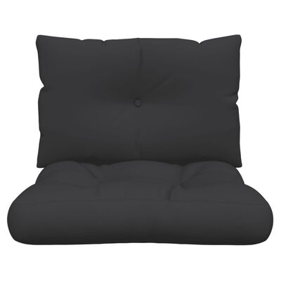 vidaXL Pallet Cushions 2 pcs Black Fabric