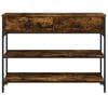 vidaXL Console Table Smoked Oak Engineered Wood Narrow Console Table