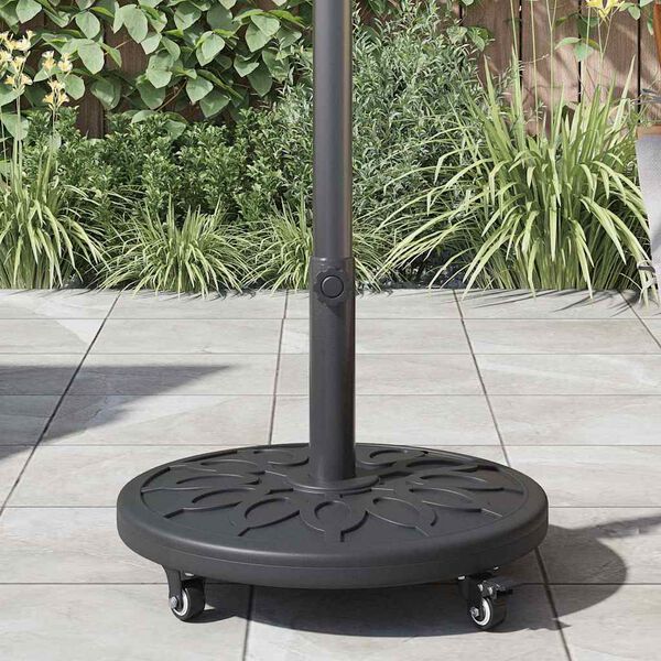 vidaXL Parasol Base Black &Oslash;38-48 mm Polyethylene, concrete, and iron