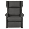 vidaXL Recliner Chair Dark Grey 100% Polyester Fabric, Foam, Metal, Plywood