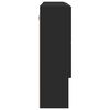 vidaXL Mirror Cabinet Black 31.50 x 6.69 x 21.65 in Engineered Wood