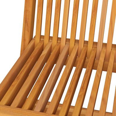 vidaXL Patio Chairs with Beige Cushions 8 pcs Solid Teak Wood