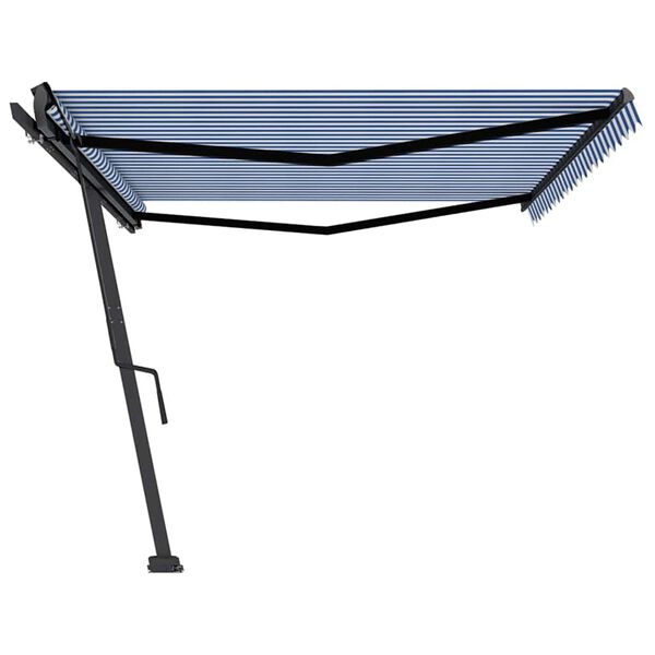 vidaXL Retractable Awning Blue and White