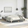 vidaXL Bed Frame Dark Gray Polyester fabric, Plywood, Engineered wood Full