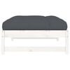 vidaXL Garden Footstool White, Anthracite