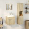 vidaXL Bathroom Furniture Set Sonoma Oak Engineered wood, Glass Medium