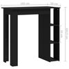 vidaXL Bar Table Black Engineered wood Medium Durable Bar Table