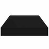 vidaXL Wall Shelf Black Honeycomb MDF, Metal 15.7 in Floating Wall Shelf