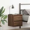 vidaXL Wall-mounted Nightstand Brown Oak Engineered Wood