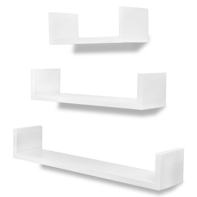 vidaXL Wall Shelves 6 pcs White