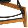 vidaXL Sun Lounger Black and brown PE rattan 78.7 x 21.3 x 34.3 in