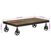 vidaXL Coffee Table with Wheels Solid Reclaimed Wood 39.4"x21.7"x10.2"