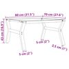vidaXL Coffee Table Legs Y-Frame 31.5"x27.6"x16.9" Steel