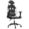 vidaXL Gaming Chair Black and White Faux Leather