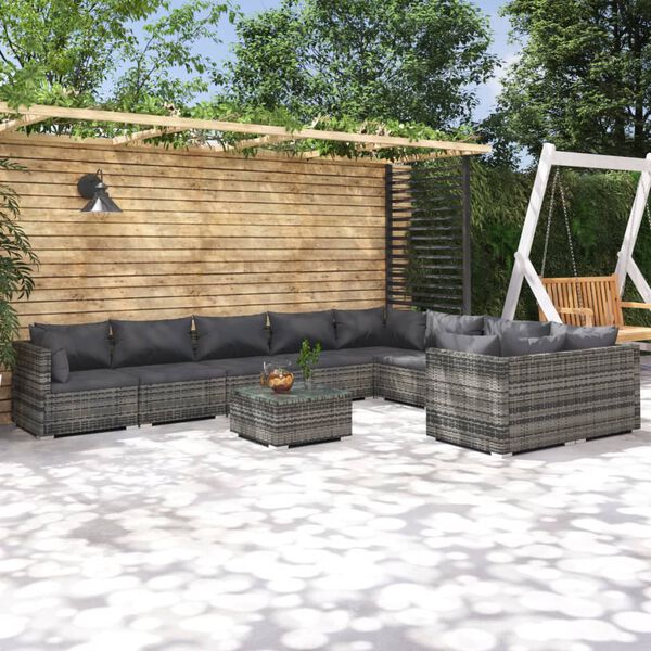vidaXL Garden Lounge Set Grey, Anthracite