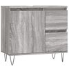 vidaXL Bathroom Furniture Set Grey Sonoma Engineered wood, iron Medium
