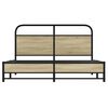 vidaXL Bed Frame Sonoma Oak Steel Full Durable Bed Frame Rectangular