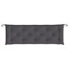 vidaXL Garden Bench Cushion Anthracite 100% Polyester 59.1x19.7x2.8 in