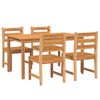 vidaXL Garden Dining Set Teak Brown Solid Teak Wood 9 Piece Set Durable