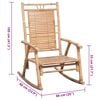 vidaXL Rocking Chair Bamboo Medium Durable Rocking Chair Rectangular