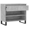 vidaXL Shoe Cabinet Concrete Gray Engineered Wood, Metal Medium