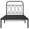 vidaXL Bed Frame Black Steel Single Modern Metal Bed Frame
