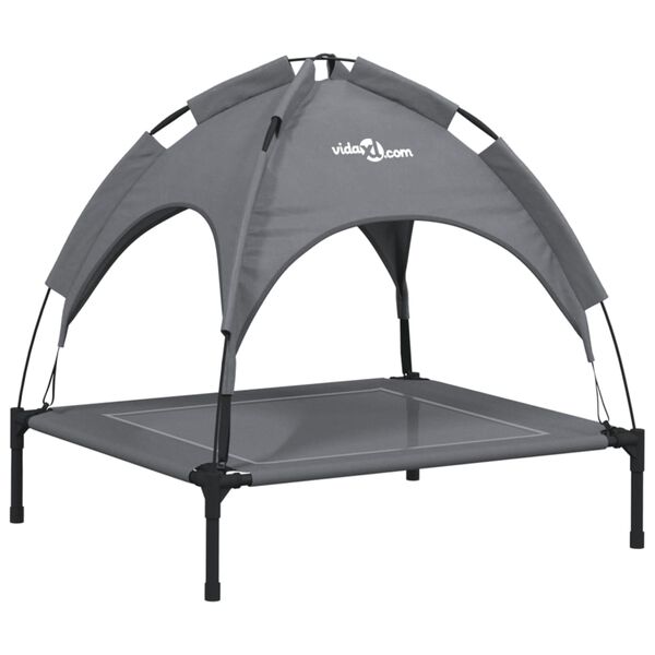 vidaXL Dog Bed Anthracite 600D Oxford fabric, powder-coated steel, textilene