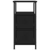 vidaXL Bedside Cabinet Set of 2 Black Engineered wood, Iron