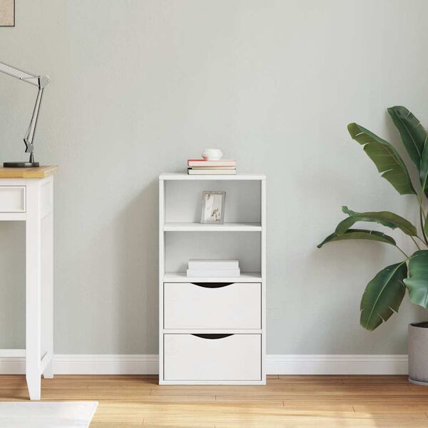 vidaXL Side Cabinet White Solid pine wood, engineered wood Small Cabinet