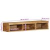 vidaXL Wall-mounted TV Cabinet Rough Mango Wood Solid Rough Mango Wood