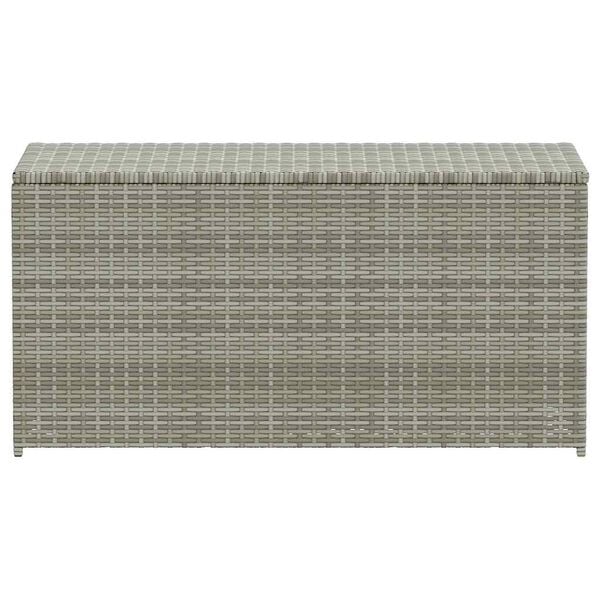 vidaXL Patio Storage Box Poly Rattan 39.4"x19.7"x19.7" Gray