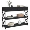 vidaXL Console Table Black Engineered wood 39.4 in x 11.0 in x 29.5 in