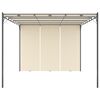 vidaXL Garden Gazebo with Side Curtain 157.5"x118.1"x88.6" Cream