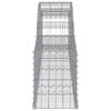 vidaXL Gabion Basket Set of 7 Silver Galvanized Iron