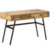 vidaXL Writing Desk Varied tones of natural wood Solid mango wood, steel