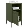 vidaXL Bedside Cabinet Set of 2 Olive Green Cold-Rolled Steel Medium
