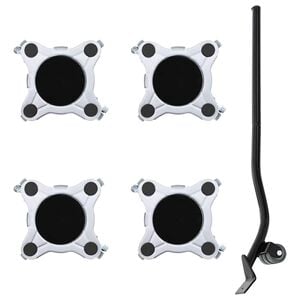 vidaXL Furniture Rollers 4 pcs with Lifter 6.1x6.1x2.2" Steel 2204.6 lb