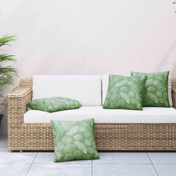 vidaXL Scatter Pillows Leaf 4 pcs Leaf Pattern 15.75 x 15.75 in