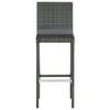 vidaXL Garden Bar Set Gray PE rattan Medium Footrest Garden Bar Set