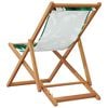vidaXL Beach Chair Set of 2 Green and reddish-brown