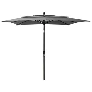 vidaXL Parasol Anthracite UV protective polyester 8.2ft x 8.2ft