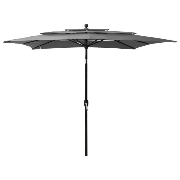 vidaXL Parasol Anthracite UV protective polyester 8.2ft x 8.2ft