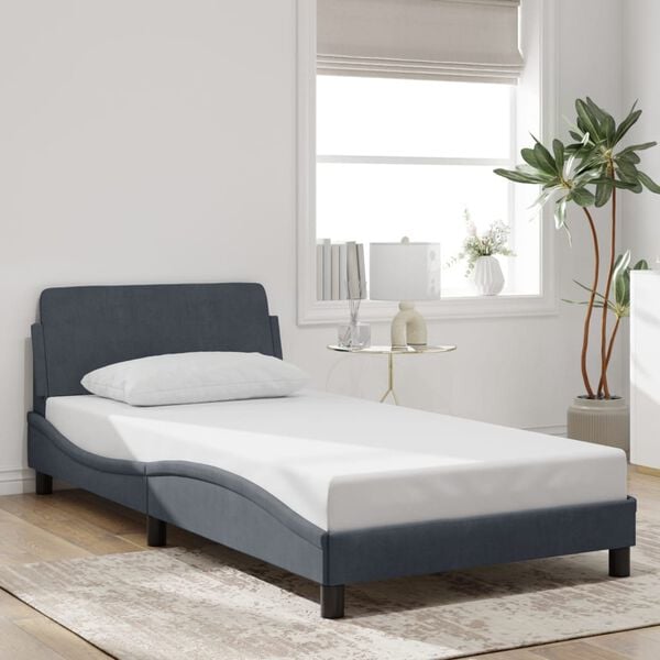 vidaXL Bed Frame Dark Grey