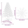 vidaXL Wooden Christmas Tree White Solid pine wood 39.4 in Rotatable