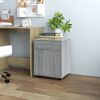 vidaXL Rolling Cabinet Grey sonoma Engineered wood Medium