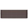 vidaXL Garden Raised Bed Brown Powder-coated steel Large Durable