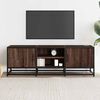vidaXL TV Cabinet Brown Oak Engineered wood, metal Medium TV Cabinet
